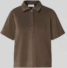 My Essential Wardrobe loose fit poloshirt met korte knoopsluiting model 'Helle'