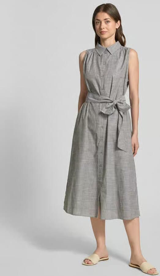 My Essential Wardrobe Overhemdjurk met strikceintuur model 'Skye Sunna' - Foto 3