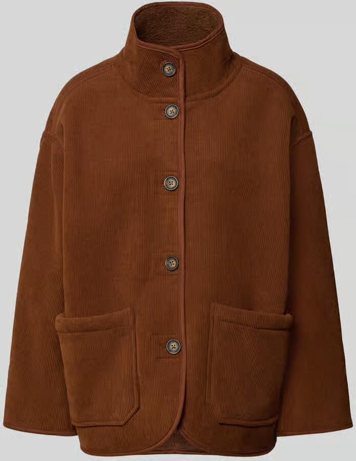 My Essential Wardrobe oversized fit jack met opstaande kraag model 'Funa'