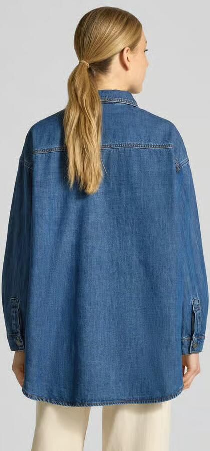 My Essential Wardrobe Oversized jeansblouse met verlaagde schouders model 'Hilma' - Foto 2