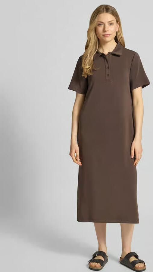 MY ESSENTIAL WARDROBE Dames Jurken Mwhelle Polo Long Dress Bruin - Foto 7