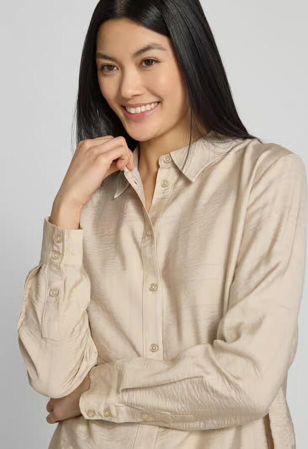 My Essential Wardrobe Regular fit overhemdblouse in kreuklook model 'Kelly'