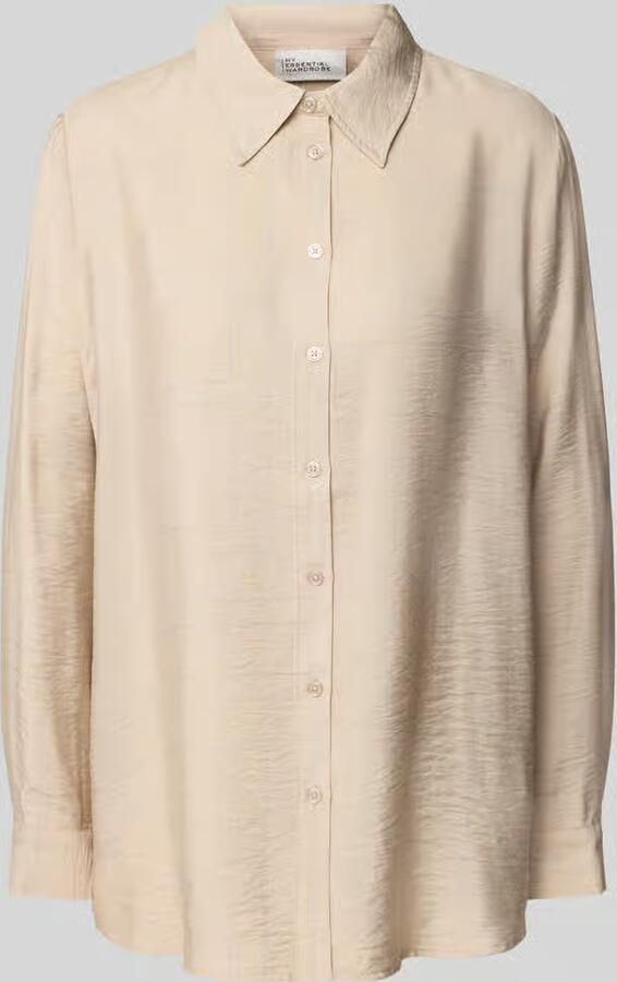 My Essential Wardrobe Regular fit overhemdblouse in kreuklook model 'Kelly' - Foto 2