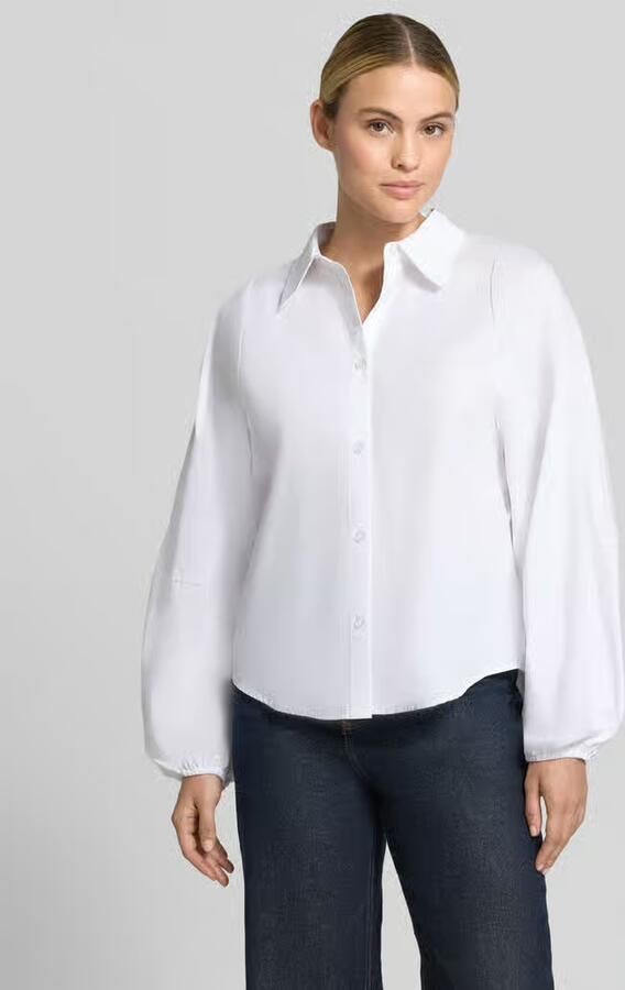 My Essential Wardrobe Regular fit overhemdblouse met ballonmouwen model 'Sunna' - Foto 3