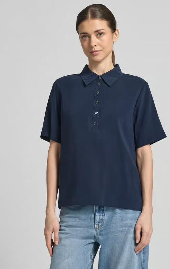 My Essential Wardrobe Relaxed fit Poloshirt van viscosemix Model 'Mindy' - Foto 2