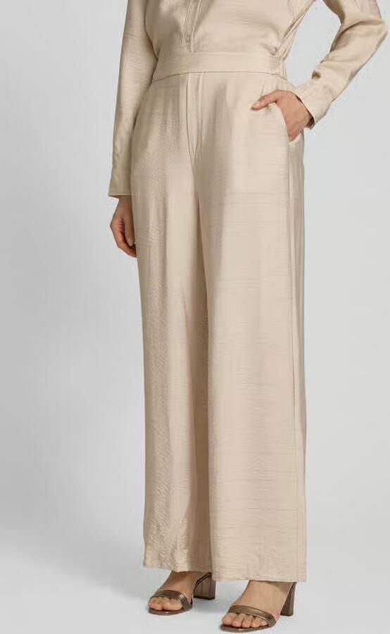 My Essential Wardrobe Straight leg stoffen broek in kreuklook model 'Kelly' - Foto 2