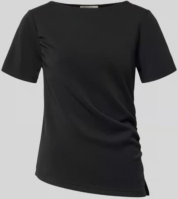 MY ESSENTIAL WARDROBE Dames Tops & T-shirts Mwhelle Assymetric Tee Zwart - Foto 6