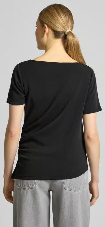 MY ESSENTIAL WARDROBE Dames Tops & T-shirts Mwhelle Assymetric Tee Zwart - Foto 7