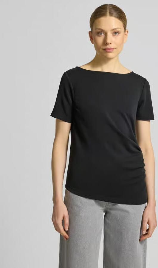 MY ESSENTIAL WARDROBE Dames Tops & T-shirts Mwhelle Assymetric Tee Zwart - Foto 6