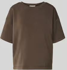 MY ESSENTIAL WARDROBE Dames Tops & T-shirts Hellemw Emb Boxy Tee Taupe - Foto 5
