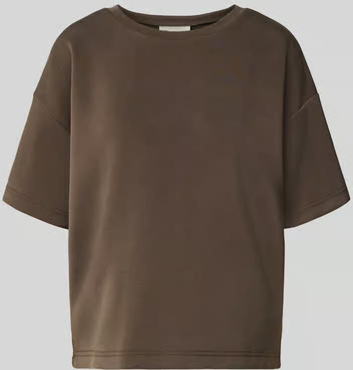 MY ESSENTIAL WARDROBE Dames Tops & T-shirts Hellemw Emb Boxy Tee Taupe - Foto 6