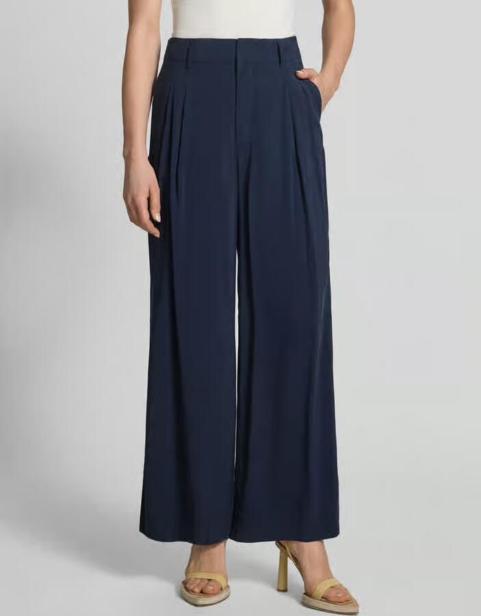 My Essential Wardrobe wide fit stoffen broek van viscosemix model 'Mindy' - Foto 2