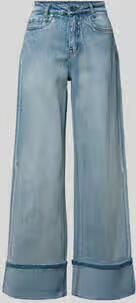 My Essential Wardrobe Wide leg jeans met gefixeerde omslag model 'Dikan' - Foto 5