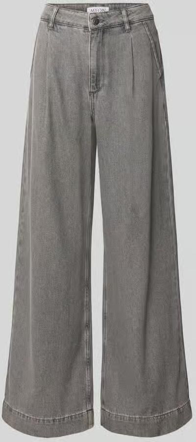 MYON Wide fit Jeans met plooien - Foto 3