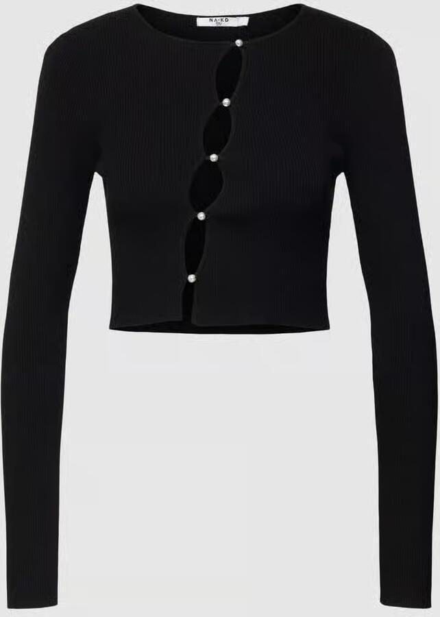 NA-KD Kort gebreid jack in riblook
