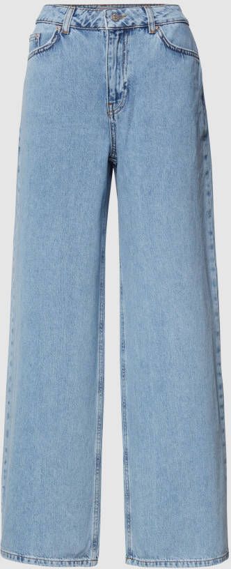 NA-KD Wide fit jeans met ruitmotief