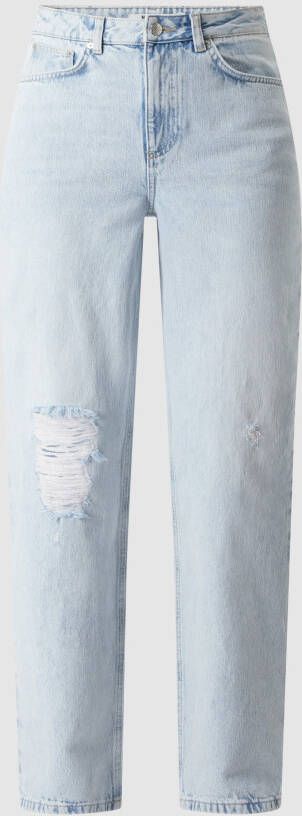 NA-KD Wide leg high waist jeans van katoen