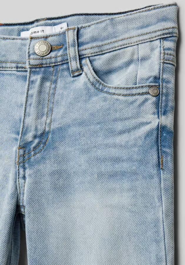 NAME IT KIDS slim regular waist slim fit jeans light blue denim - Foto 9