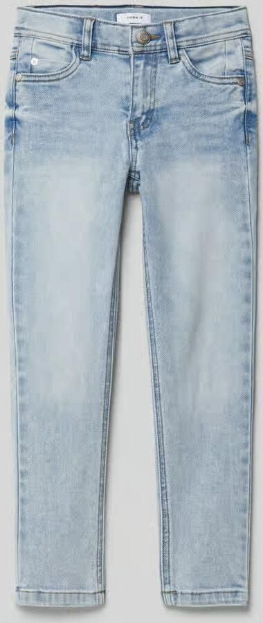NAME IT KIDS slim regular waist slim fit jeans light blue denim - Foto 10
