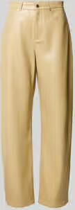 Nanushka straight fit broek in lederlook