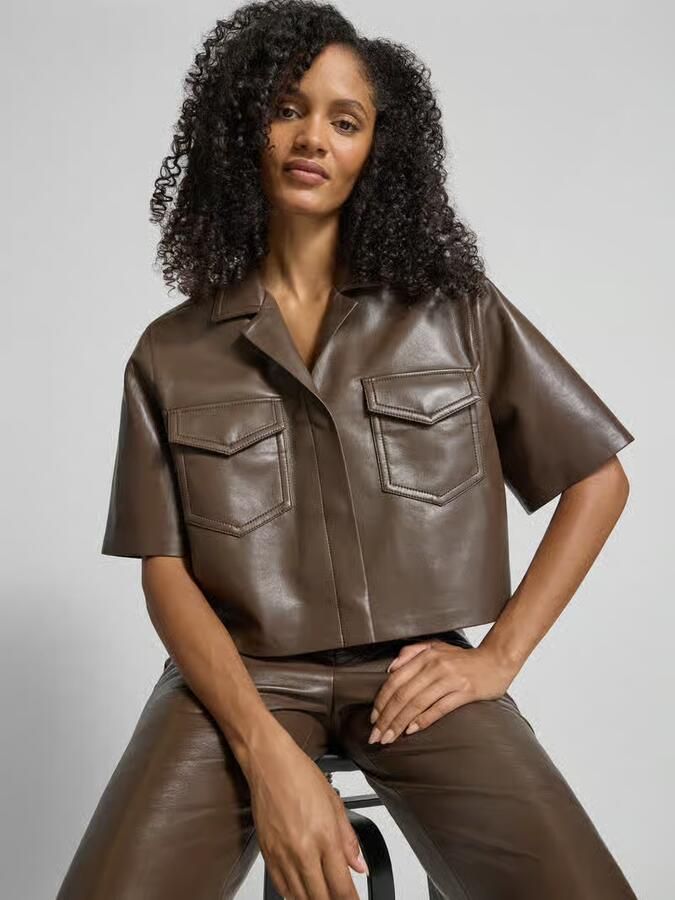 Nanushka Korte blouse met borstzakken