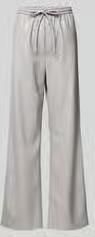 Nanushka relaxed fit stoffen broek in leerlook