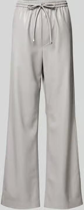Nanushka relaxed fit stoffen broek in leerlook - Foto 3