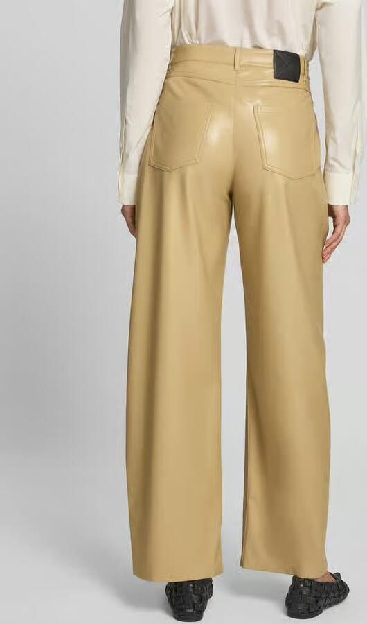 Nanushka straight fit broek in lederlook - Foto 3