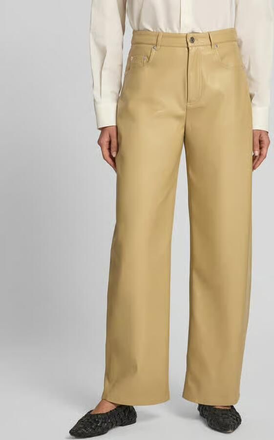 Nanushka straight fit broek in lederlook - Foto 2