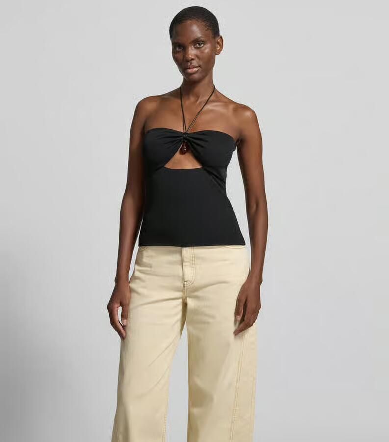 Nanushka top met halter met siersteentje - Foto 3