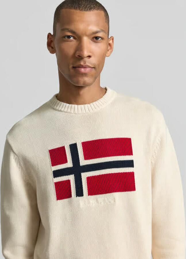 Napapijri Gebreide pullover van pure katoen model 'MURA'