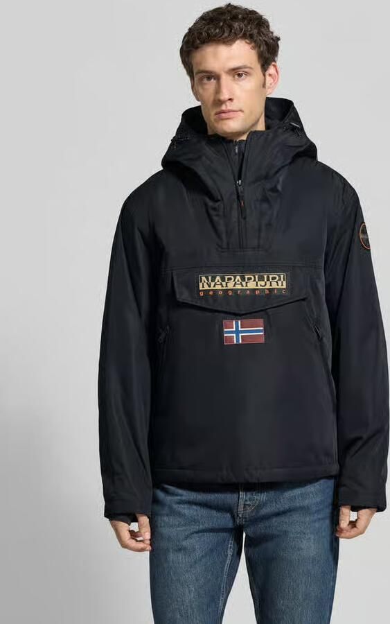 Napapijri Zwarte Polyesterjas Herfst Winter Collectie Black Heren - Foto 13