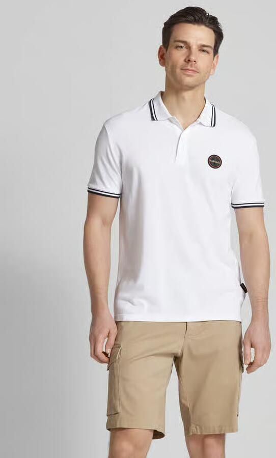 Napapijri Regular fit poloshirt met labelbadge model 'MACAS' - Foto 2