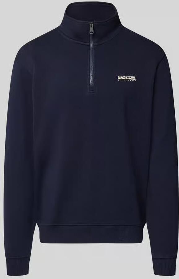Napapijri relaxed fit sweatshirt van elastische katoenmix