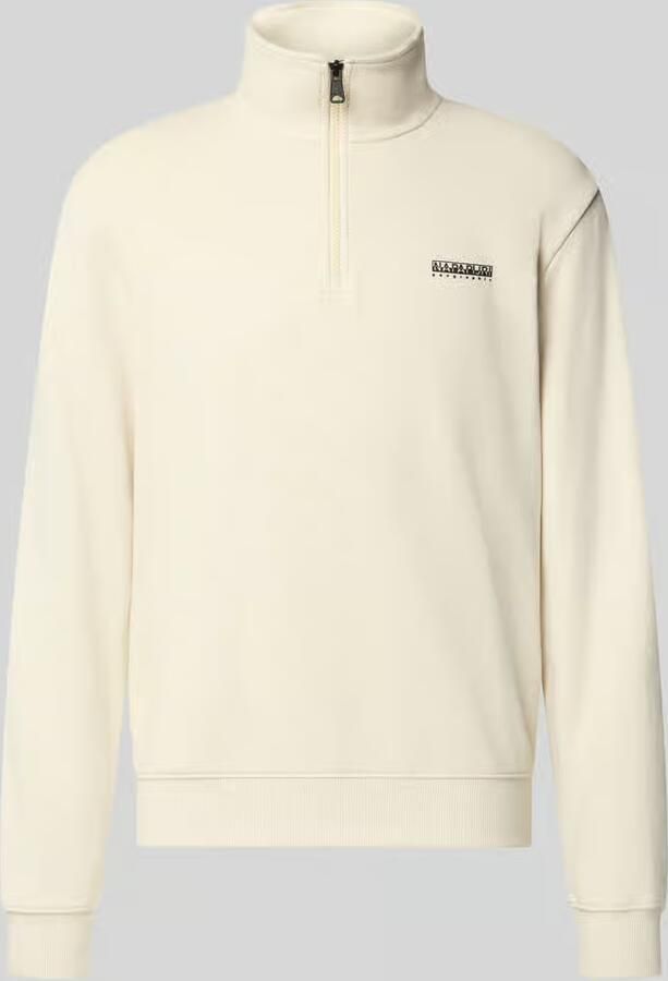 Napapijri relaxed fit sweatshirt van elastische katoenmix