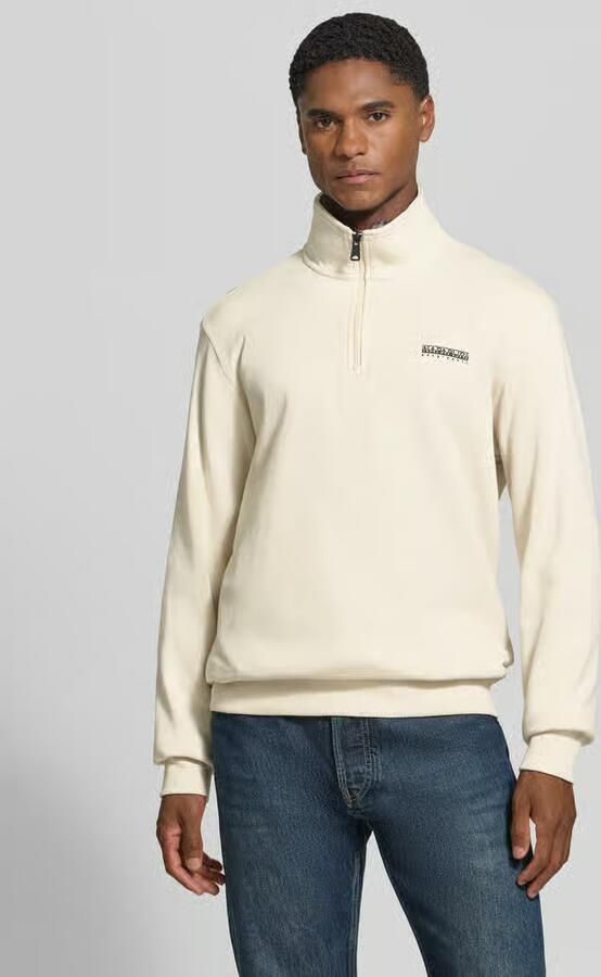 Napapijri relaxed fit sweatshirt van elastische katoenmix - Foto 2
