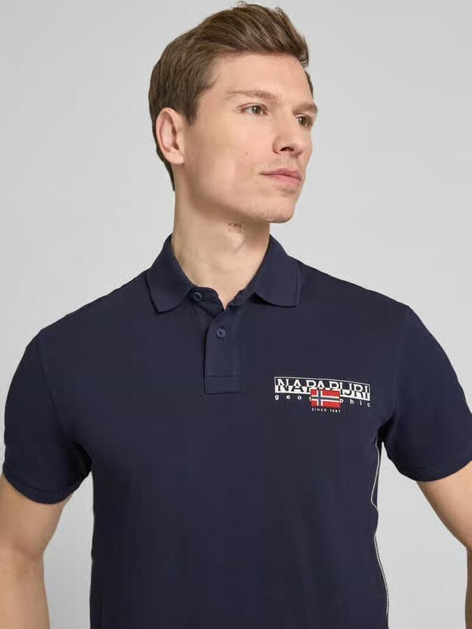 Napapijri Slim fit poloshirt met labelprint model 'AYLMER' - Foto 2