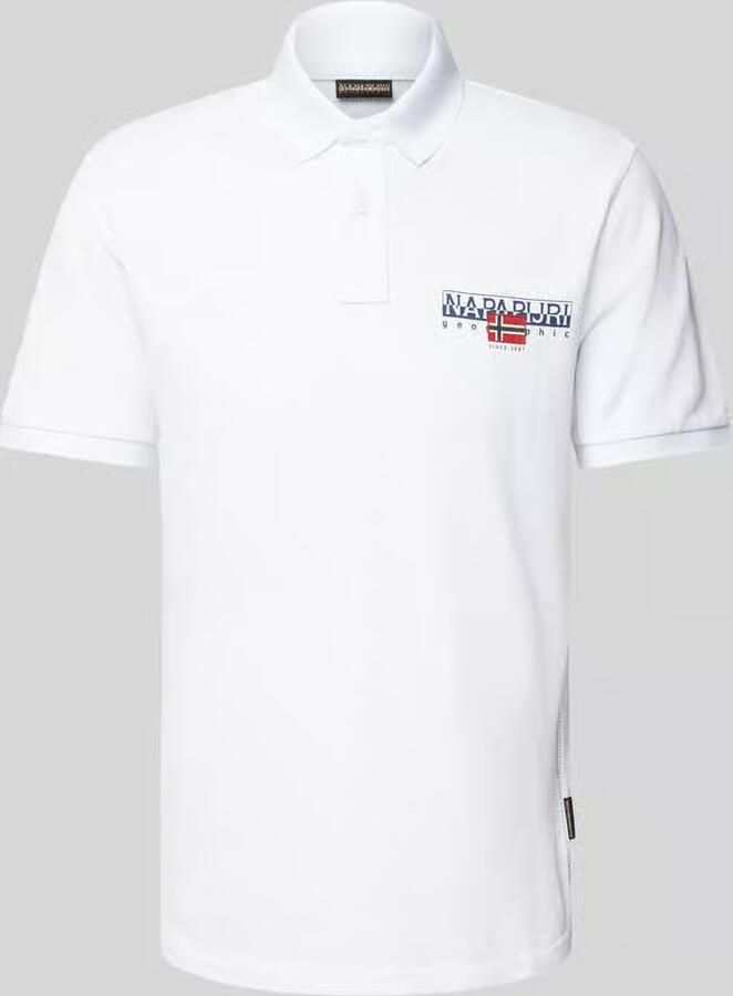 Napapijri Slim fit poloshirt met labelprint model 'AYLMER'