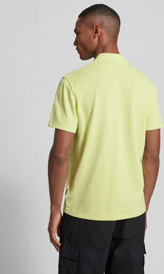 Napapijri Polo Shirt Korte Mouwen Geel Geborduurd Logo Yellow Heren - Foto 2