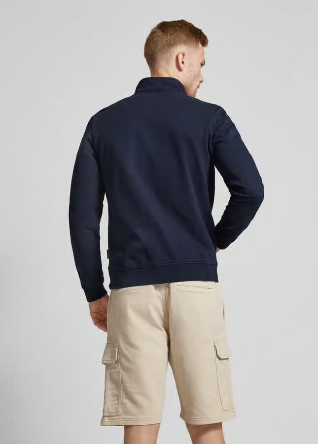 Napapijri Veelzijdige volledige rits hoodie met geribbelde details Blue Heren