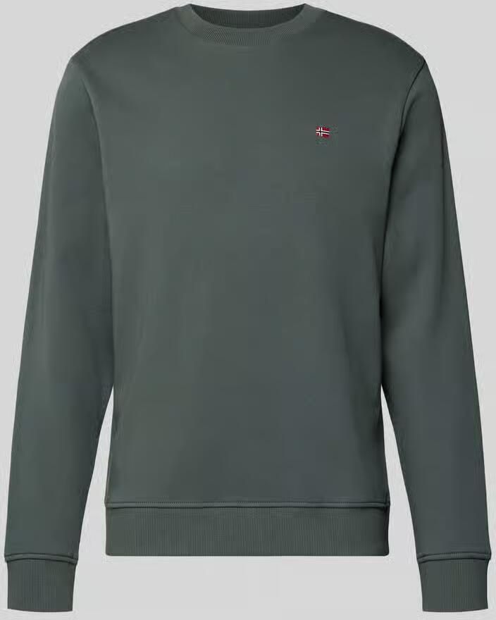 Napapijri Sweatshirt met labelstitching model 'BALIS'