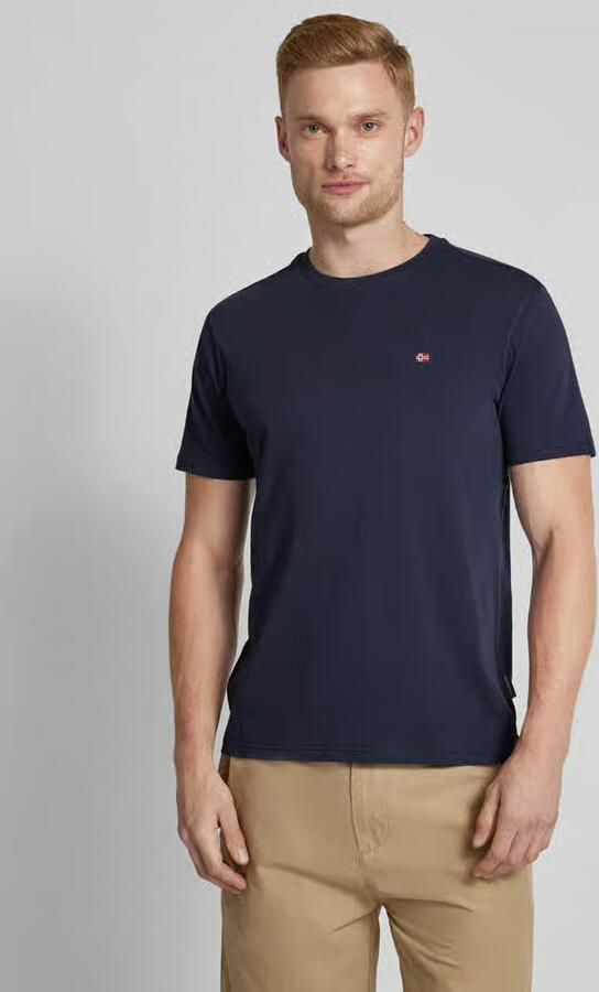 Napapijri Blauw T-shirt met logo borduursel voor heren Blue Heren - Foto 6