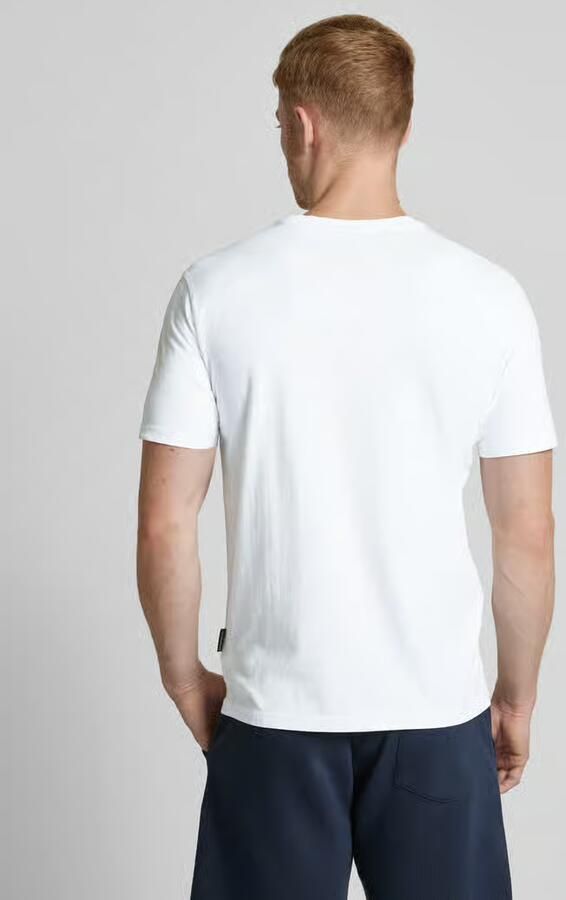 Napapijri Elegant wit geborduurd T-shirt voor mannen White Heren - Foto 5