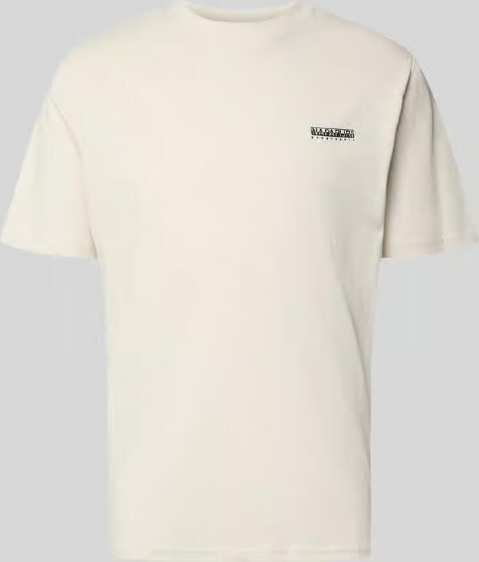Napapijri T-shirt met logo en ronde hals