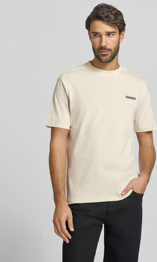 Napapijri T-shirt met logo en ronde hals - Foto 3