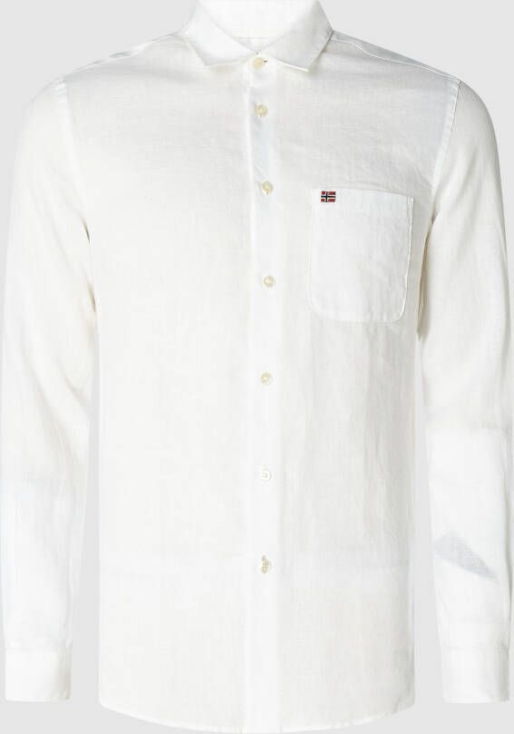 Napapijri Regular fit linnen overhemd model 'Creton'