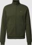 Napapijri Groene Sweatshirt met Lange Mouwen en Rits Geborduurd Logo Green Heren - Thumbnail 1