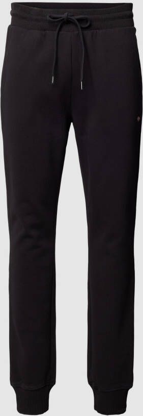 Napapijri Sportieve Zwarte Herenbroek met Elastische Taille Black Heren