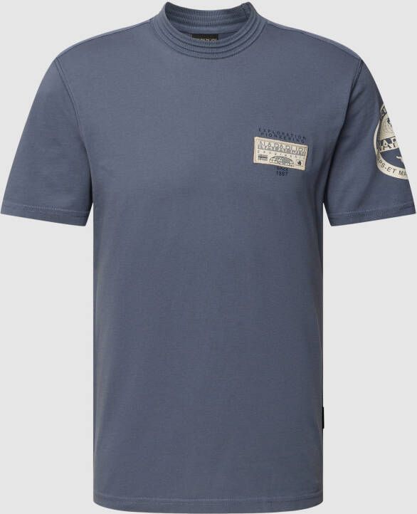 Napapijri T-shirt met labelpatch model 'AMUNDSEN'