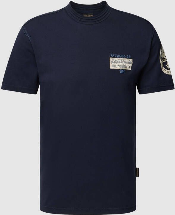 Napapijri T-shirt met labelpatch model 'AMUNDSEN'